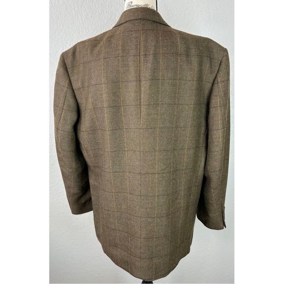 Oscar De La Renta Menswear Wool Sports Jacket Academia Plaid, size 42S - Picture 4 of 10
